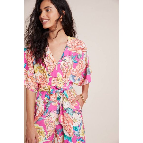 Anthropologie Farm Rio Eulalie Wide-Leg Jumpsuit - Picture 3 of 11